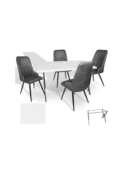 Anemon - Çırağan Masa Takımı Werzalit, Allzalit, Vermodin Tabla 80x120 - Beyaz - Füme Çok Renkli Anemon - Çırağan Masa Takımı Werzalit, Allzalit, Vermodin Tabla 80x120 - Beyaz - Füme Çok Renkli