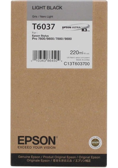 Epson T6037 C13T603700 Açık Siyah Kartuş.7800