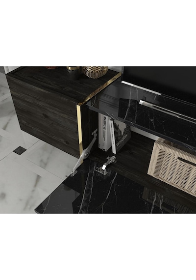 Dekorister Exclusive Veyron Tv Ünitesi Rebab-Mermer