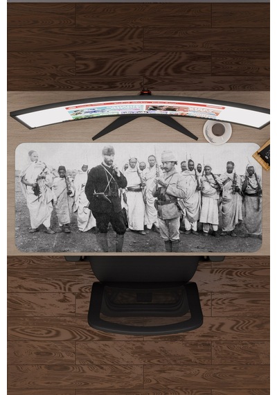 Mustafa Kemal Atatürk V4 90x40 Xxl Gaming Kauçuk Kaymaz Taban Mouse Pad Fare Altlığı