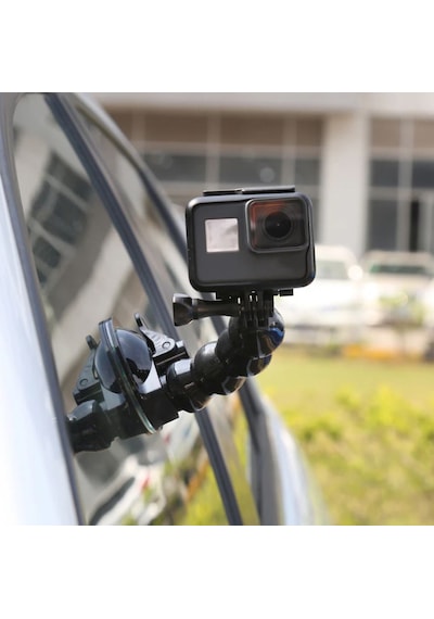 Ayex Ax-231 Vantuzlu Araç İçi Esnek Kamera Tutucu Gopro, Djı Osmo Actıon, Insta360 İle Uyumlu