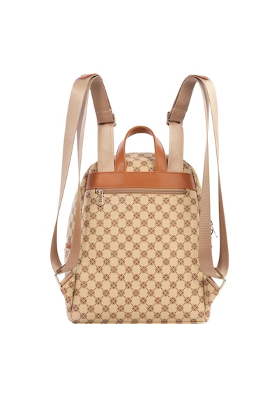 Cengiz Pakel Monogram Kullanışlı Kadın Sırt Çantası - 7368p - Vizon/taba Çok renkli