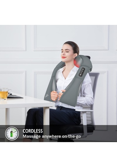 Snailax Isı İle Akülü Shiatsu Boyun Sırt Masajı, Omuz Masajı, Boyun Ve Sırt Ağrısını Gidermek İçin Taşınabilir Şarj Edilebilir Masajlar, Elektrikli Masaj Aleti Snailax Isı İle Akülü Shiatsu Boyun Sırt Masajı, Omuz Masajı, Boyun Ve Sırt Ağrısını Gidermek İçin Taşınabilir Şarj Edilebilir Masajlar, Elektrikli Masaj Aleti