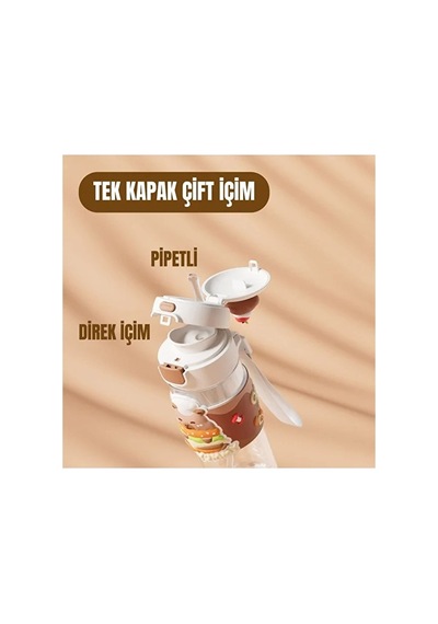 2 Adet Diller Tritan Matara 600 Ml Boyun Askılı D2551 Diğer