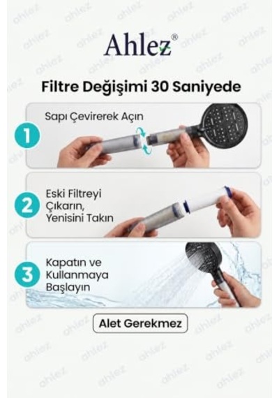 Duş Başlığı Filtresi Kireç, Klor Ve Pas Önleyici Yedek Filtre Seti 10
