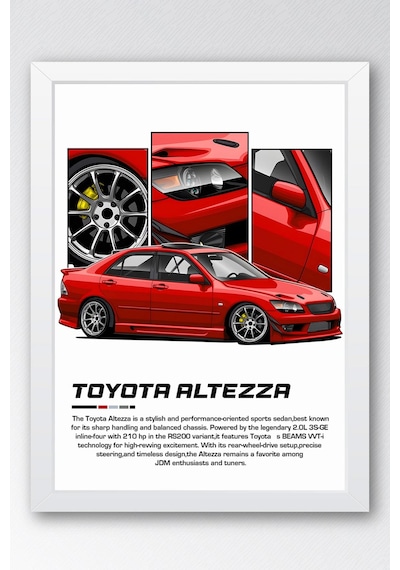 Toyota Alezza Çerçeveli Tablo - Toyota Car Poster