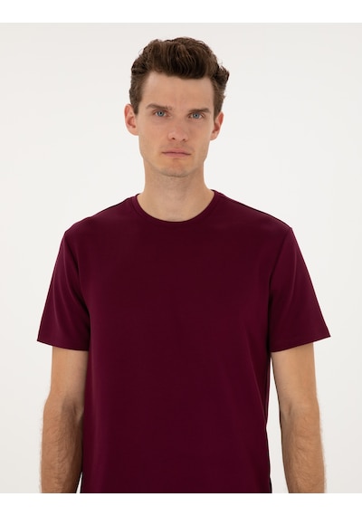 Pierre Cardin Erkek Plum Tişört 50308037-vr177 Plum