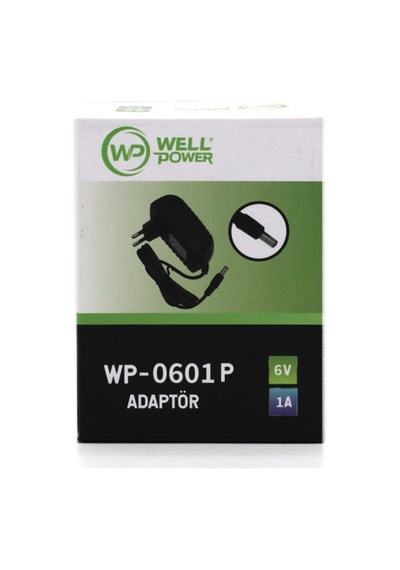 Wellpower Wp-0601P 6 Volt 1 Amper Plastik Kasa 5.5X2.5 Mm