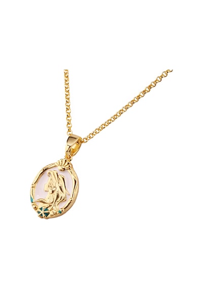 Yıldız Balığı Cameo Gümüş Kolye 925 Ayar, Altın Kaplama, Mine & Zirkon Taşlı Ms3856 Altın