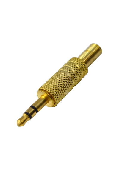3.5 Mm Stereo Erkek Jak Metal Gold Altın Sarı