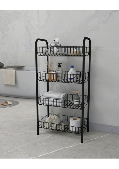 Emkatex Metal Çok Amaçlı Banyo Düzenleyici Raf Siyah 45 x 20 Emkatex Metal Çok Amaçlı Banyo Düzenleyici Raf Siyah 45 x 20
