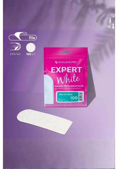 Staleks Expert 10 Pedikür Törpü İçin Yedek Beyaz Törpüler, 100 Grit 30 Adet Dfe-10-100w