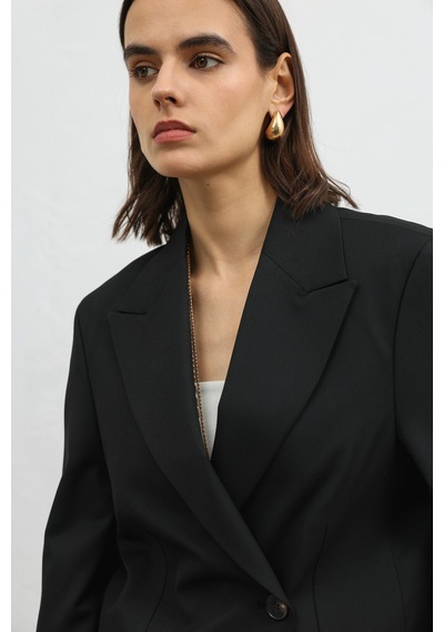 Antioch Kruvaze Kadın Blazer Siyah