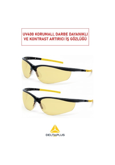 Iraya Sarı Koruyucu İş Gözlüğü Uv400 Korumalı, Darbe Dayanıklı Ve Ergonomik Tasarım