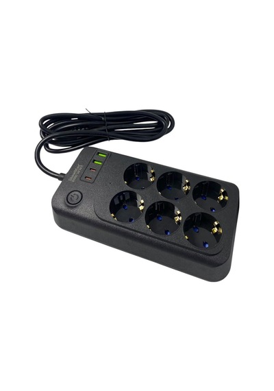 Showmax Sh-4630 2mt 2xusb-2xtype-c 4lü Termal Akım Korumalı Priz 10a 2500w 2 M