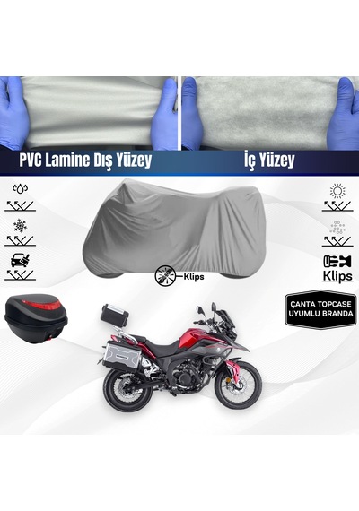 Mondial Rx3i Evo-abs Motosiklet Brandası Arka Çanta Topcase Uyumlu Motor Branda