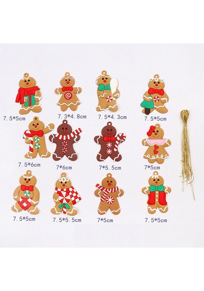 Gingerbread Man Toodent Süsler Noel Partisi Dekorasyonları İçin Solma Ve İyi Esneklik Yok E