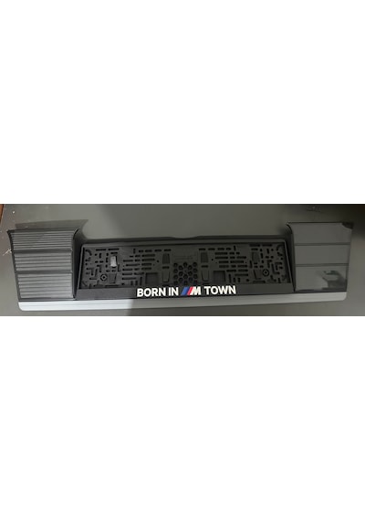 Bmw E36 Siyah Plakalık Born In M Town M Logolu Arka Plaka Altlığı Çerçevesi