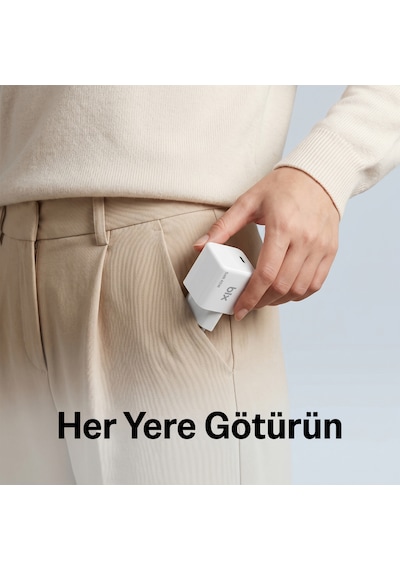 Bix Bx1p46g Gan Teknolojili Apple iPhone & Android Uyumlu 45w Type-c Pps/avs Destekli Hızlı Şarj Cihazı Beyaz