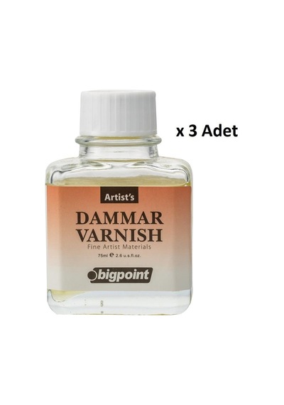 Bigpoint Damar Verniği 75 Ml Yağlı Boya X 3 Adet Şeffaf