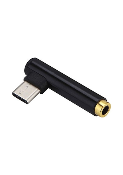 Usb 3.1 Tip C İla 3.5mm Kulaklık Kriko Adaptörü Xiaomi 6 Note3 Huawei Mate 10 Z10 Black
