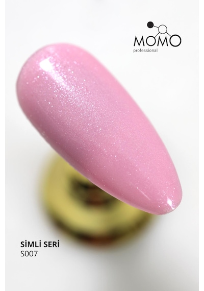 Momo Professional Kalıcı Oje S007 Simli Açık Pembe 14 Ml