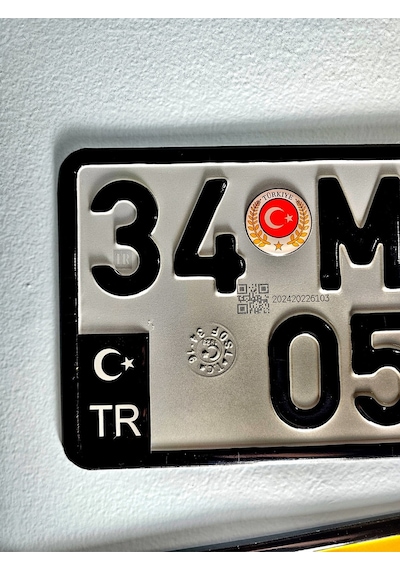 Plaka Siyah Tasarım Tr Motosiklet İçin Tasarlanmış Damla Sticker Plaka Tr Sticker