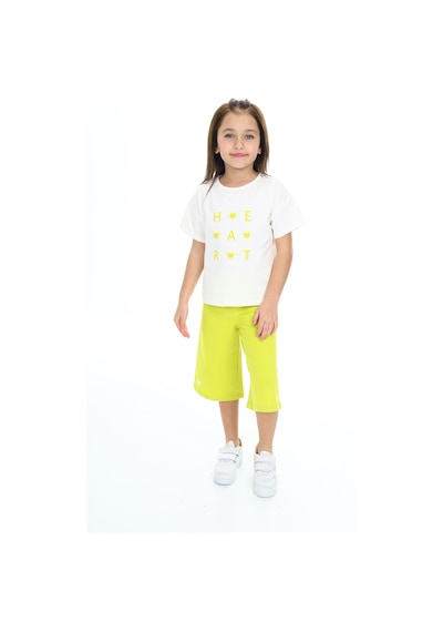 Toontoy Kids Toontoy Kız Çocuk Baskılı Kaprili Takım Açık Yeşil