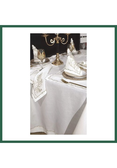 Vıntessy Sofra Takımı Valeron Gardenya Keten Yemek Takımı 160x260 Masa Seti 26 Parça Pullu Boncuklu Krem Bzs01 Vıntessy Sofra Takımı Valeron Gardenya Keten Yemek Takımı 160x260 Masa Seti 26 Parça Pullu Boncuklu Krem Bzs01