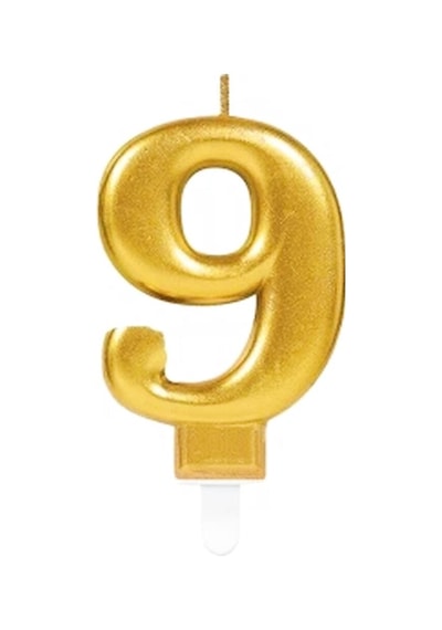 9 Rakam Mum Gold Renk Evimdeyokyok Altın