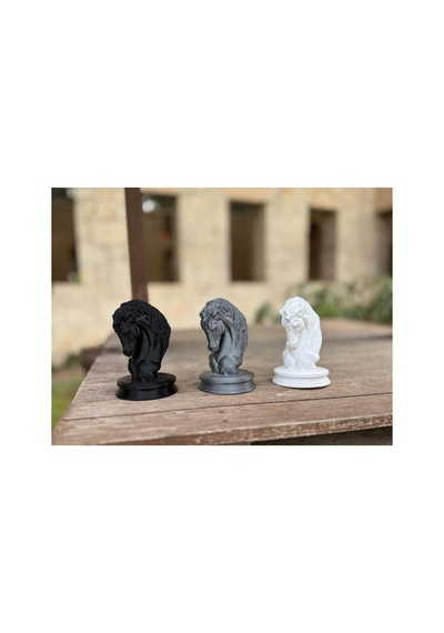 At Figürü Şık Tasarım Dolap Masa Dekor U Gümüş Beyaz Veya Siyah Renk Seçenekleri 15 Cm Yükseklik