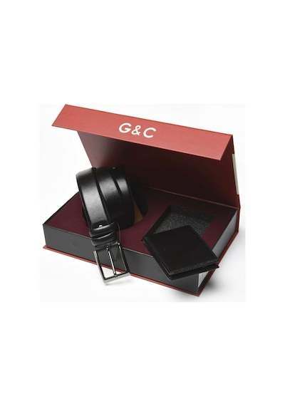 Gc Terlik 520 Erkek Cüzdan Kemer Set-siyah Siyah