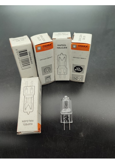 G.6 Halojen Ampul 20.watt Şeffaf Renkte 5.adetli Paket
