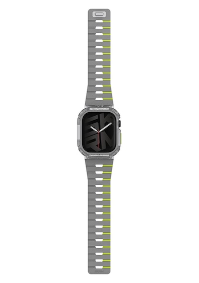 Watch 10 46mm Skinarma Nightglow Atom Tpu Kasa Koruyucu Ve Gemini Silikon Kordon Gri-yeşil