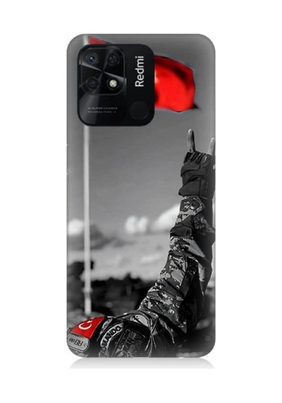 Xiaomi Redmi 10c Uyumlu Bayrak Ve Bozkurt İşareti Desenli Silikon Kılıf