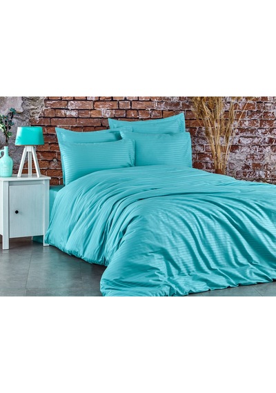 Komfort Home Tek Kişilik Çizgili Pamuk Saten Nevresim Takımı (435498108)