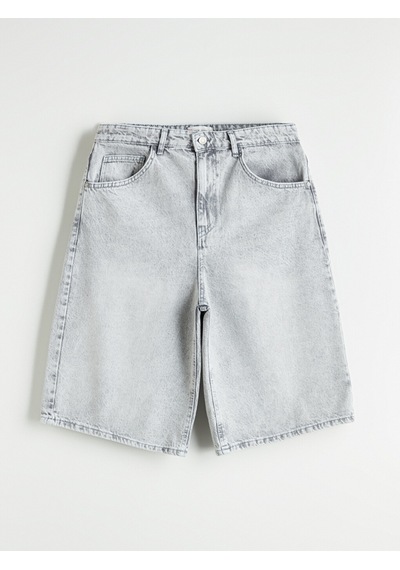 Lcw Jeans Gri Rahat Kalıp Erkek Jean Şortolon