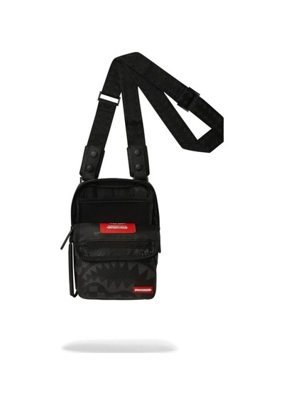 Sprayground Siyah Askılı Çanta Ayarlanabilir Çapraz Askı Ve Fermuarlı Kapatma Omuz Çantası