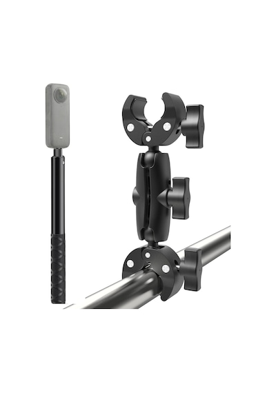 Çift Başlı Superclamp Gidon Montaj & 200cm Görünmez Selfie Çubuğu, Insta360 X3, X2, X4, X5, One Rs, Go 3, One X, Evo İle Uyumlu, Alüminyum Çubuk, 1/4, 360 Ayarlanabilir Çift Başlı Superclamp Gidon Montaj & 200cm Görünmez Selfie Çubuğu, Insta360 X3, X2, X4, X5, One Rs, Go 3, One X, Evo İle Uyumlu, Alüminyum Çubuk, 1/4, 360 Ayarlanabilir