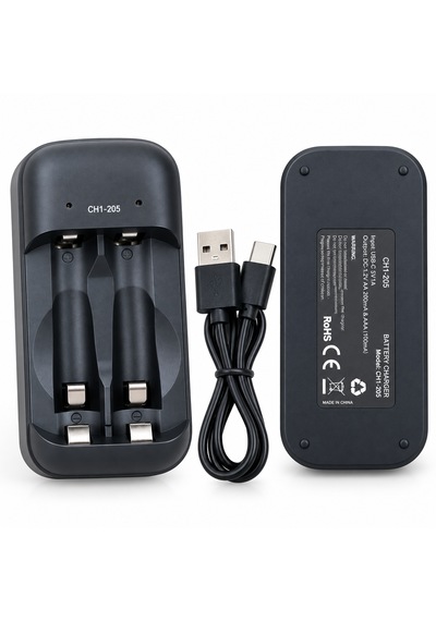 Ch1-205 2 Yuvalı Aa Aaa Ni-mh Pil Şarj Cihazı Usb Type-c Girişli
