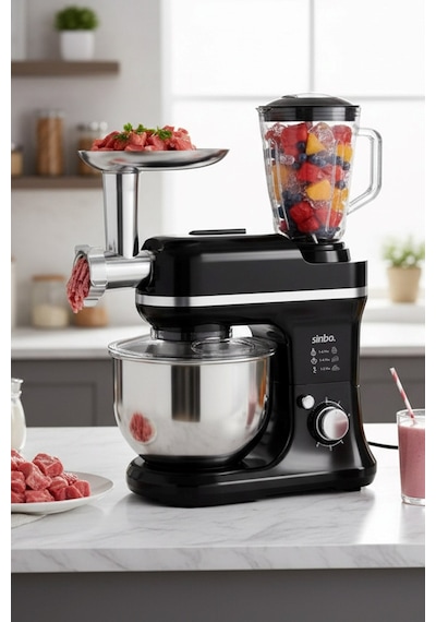 Sinbo Smx-2772 Çok Amaçlı 3ın1 Mutfak Şefi Hamur Yoğurma Kıyma Makinesi Sürahi Blender 1200w Diğer
