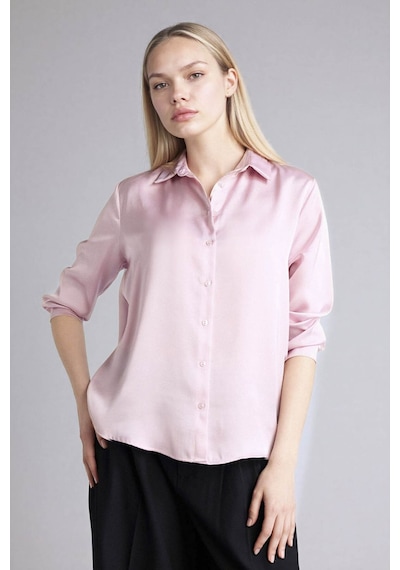 Defacto Oversıze Saten Gömlek G0244ax26sppn453 Pembe-pn453