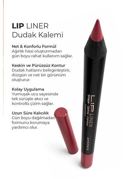 Aveonıx Lip Liner 03 İpeksi Dokulu Kolay Uygulanan Net Ve Pürüzsüz Çizgi Dudak Kalemi