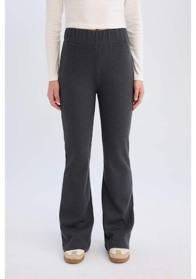 DeFacto Wide Leg Geniş Paça Esnek Belli Uzun Boy Pantolon E4387AX24WNAR191 Antrasit
