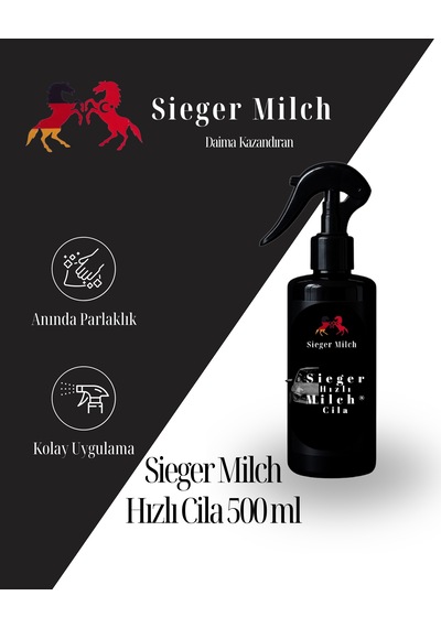 Sieger Milch Hızlı Cila 500 ML + Çift Taraflı Mikrofiber Bez ( 50 x 70 )