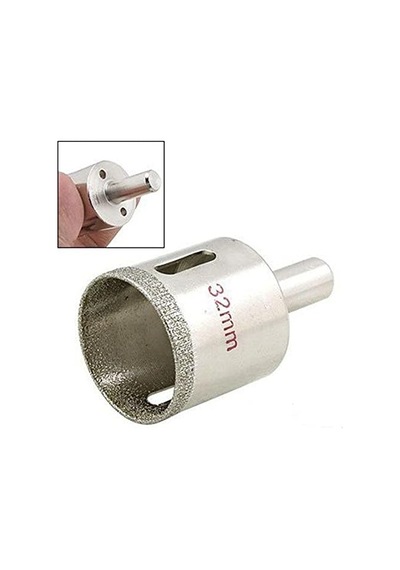 Tr 32 Mm Mermer Granit Fayans Cam Yuvarlak Delme Panç Elmas Uç Yuvarlak Açma Matkap İçin Karot Ucu