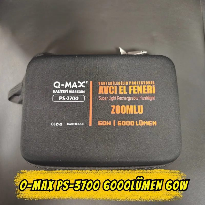 O-max Ps-3700 6000 Lümen 60w Professional Uzun Menzil El Feneri Bej - Siyah