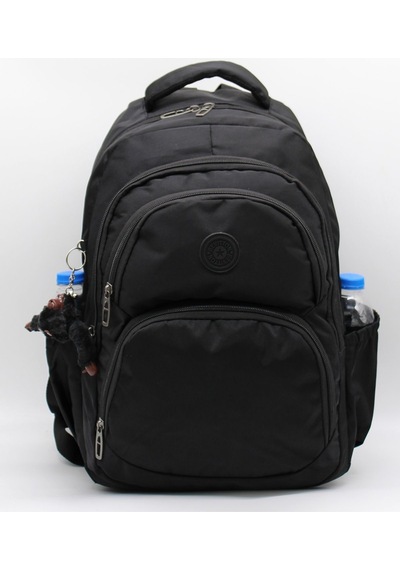 Bvt-34600 Su Itici Kumaş Okul Çantası Unisex Sırt Çantası Siyah Siyah Siyah Siyah