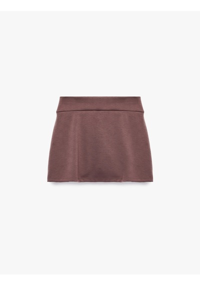 Koton Yırtmaç Detaylı Slim Fit Mini Spor Şort Etek Mürdüm 7wak40246nk 62x