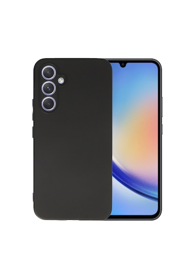 Samsung Galaxy Uyumlu A34 Kılıf Premium Mat İnce Kamera Korumalı Silikon Kapak Siyah